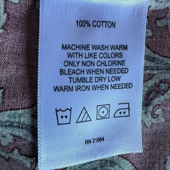 Foxcroft Paisley Button Down Bohemian Wrinkle Free Collar Long Sleeves M #2240 - Picture 9 of 13